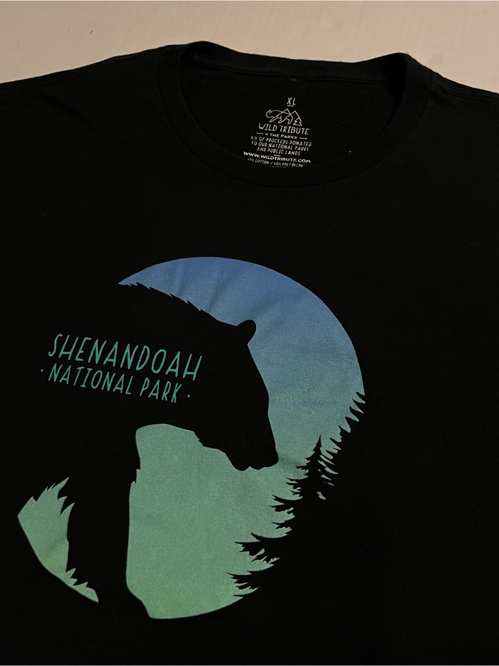 Wild Tribute Shenandoah National Park Long Sleeve T-Shirt XL Parks USA Bear